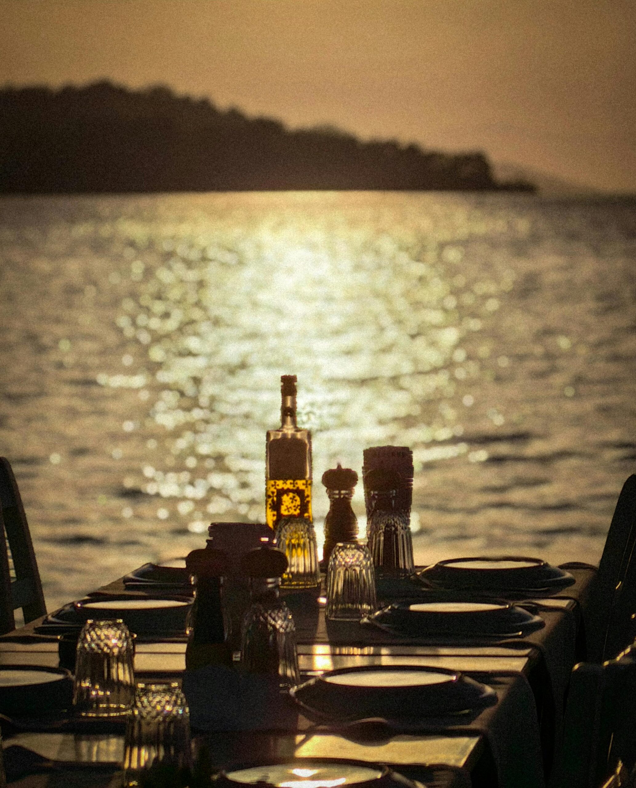 Cena romántica en crucero